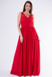 Dámské dlouhé plesové šaty 3458 - červené - vel. L