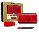 Dámská kožená peněženka v dárkovém balení Peterson PETE1991 - červená