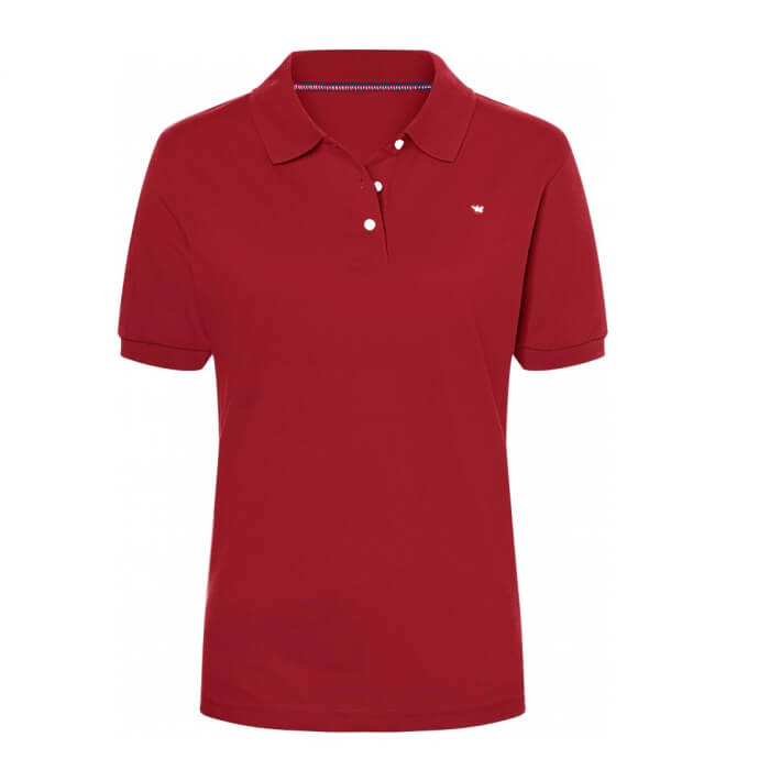 Dámské triko s límečkem - tmavě červené - vel. XL