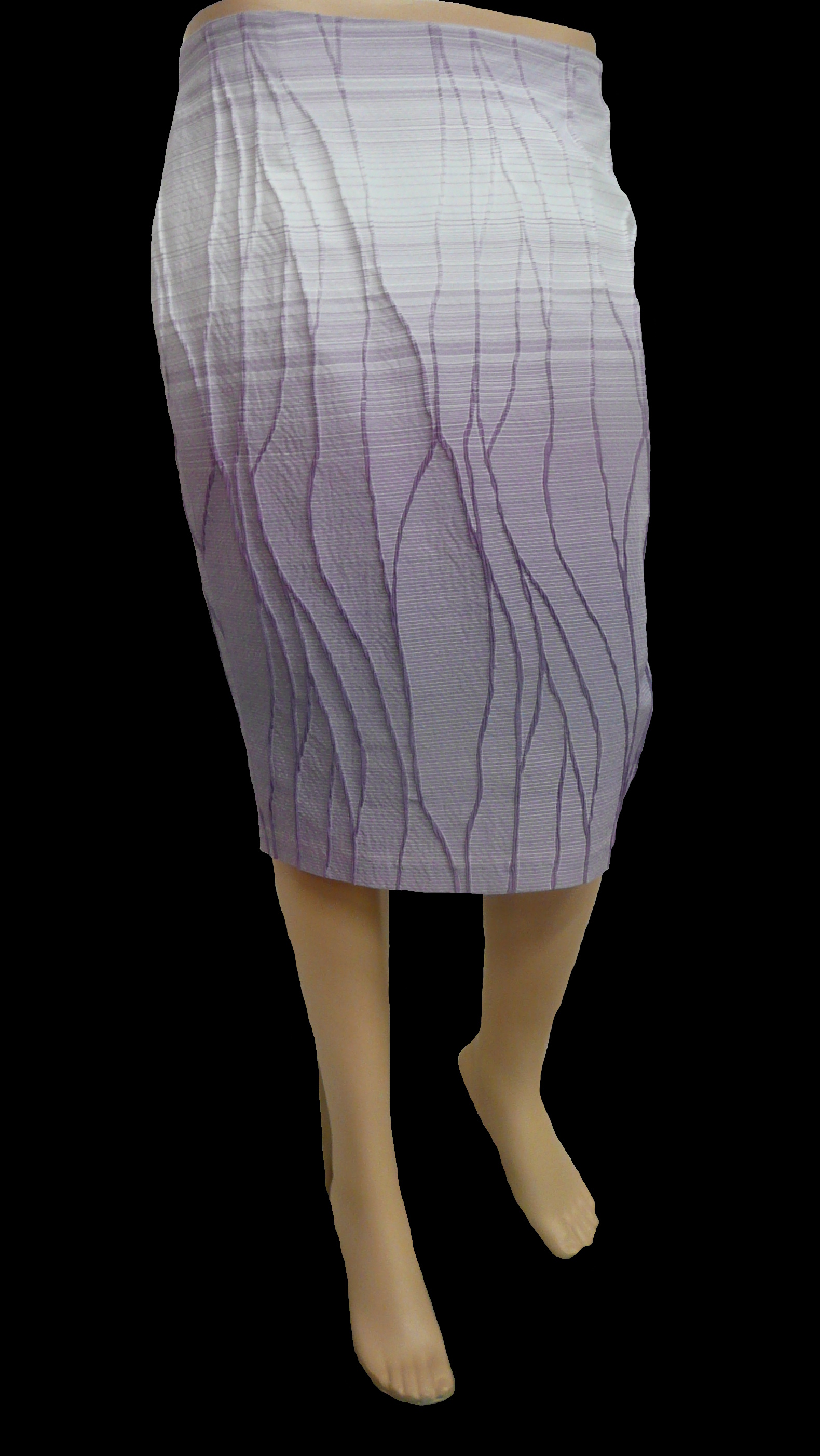 Dámská společenská sukně - fialovo-bílá - vel. 40