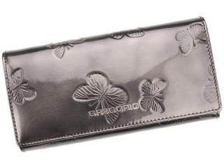 Dámská kožená peněženka s motýly CJJ0236 - šedá
