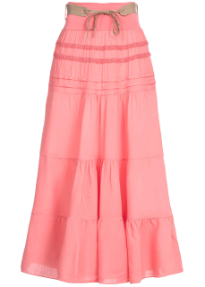 Dámská letní vzdušná dlouhá sukně - světle růžová - vel. UNI