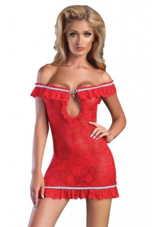 Erotické šaty ES1233 - červené - vel. L/XL