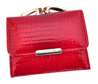 Dámská malá peněženka kožená Jennifer Jones AUK3820 - červená