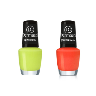 Neonový lak na nehty - sada 2 barev v dárkové taštičce DL45163