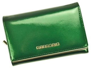 Dámská lakovaná kožená peněženka BAG0174 - zelená