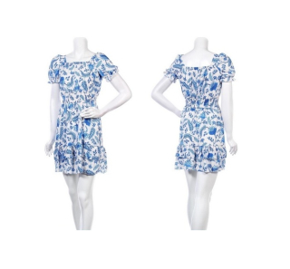Dámské letní šaty s kanýrkem - modro-bílé - vel. S/M