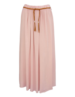 Letní jednobarevná dlouhá sukně - světle růžová - vel. UNI